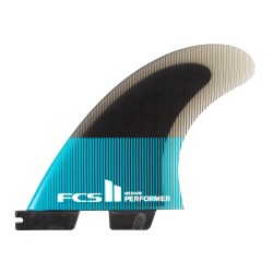derives surf FCS II Performer PC Medium Teal/Black Quad Retail Fins