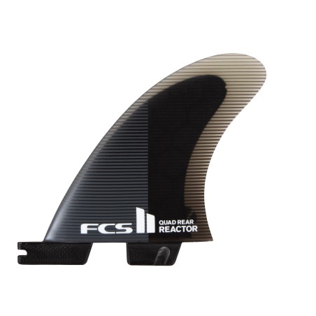 derives surf FCS II Reactor PC Medium Charcoal/Black Quad Rear Retail Fin