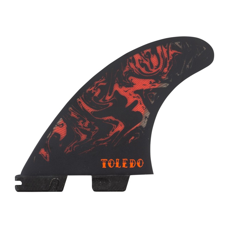 derives FCS II FT PC Large Black Red Tri Retail Fins