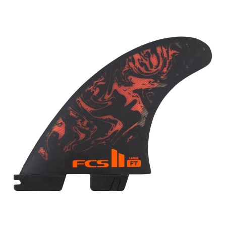 derives FCS II FT PC Large Black Red Tri Retail Fins