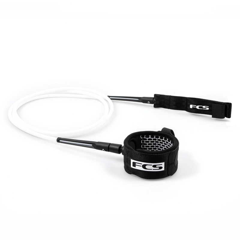 leash surf FCS 8 All Round Essential Leash White Black