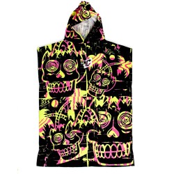 poncho de surf enfant creatures GROM PONCHO LIME PINK