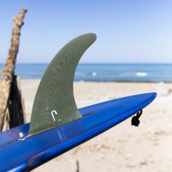 dérive surf single fin just fiberglass 7" old green