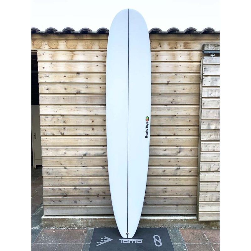planche surf longboard freaky toys 9'1 blue monday monolite epoxy