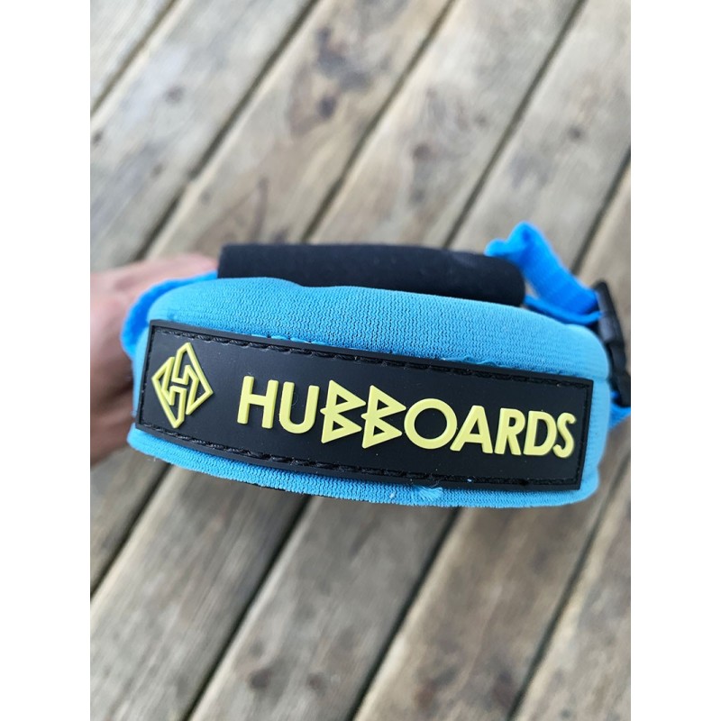 leash de palme hubboards hubb deluxe fin tethers blue