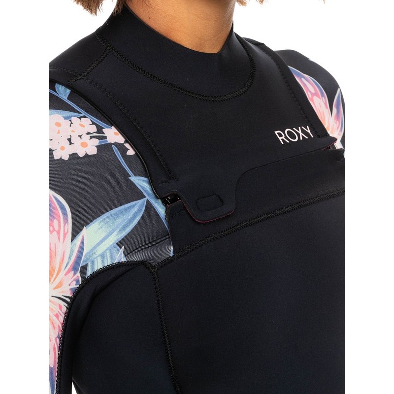 roxy syncro 4/3mm jet black combinaison surf hiver