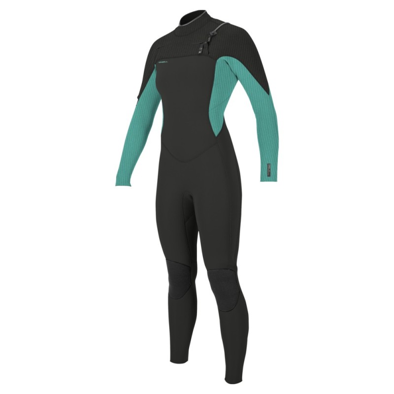 combinaison surf oneill wms hyperfreak 3/2+ zip avant RAVEN/OPAL - combi surf integrale