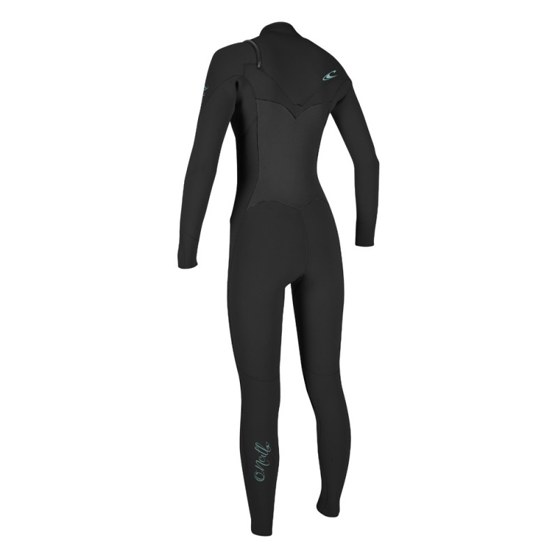 combinaison surf oneill wms epic 3/2mm zip avant black - combi surf integrale