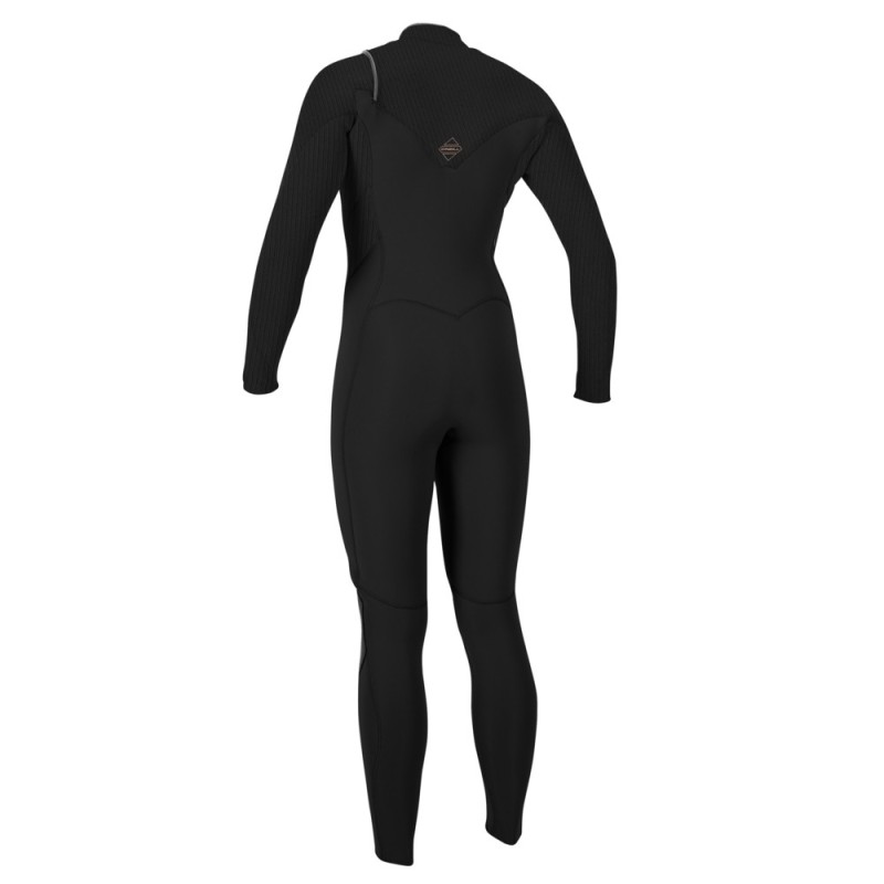 Oneill Wms Hyperfreak 4/3 Zip avant black - Combinaison surf hiver