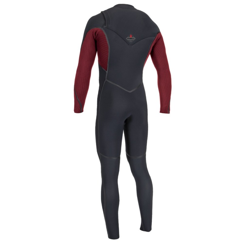 combinaison surf oneill hyperfreak fire 3/2 chest zip black red