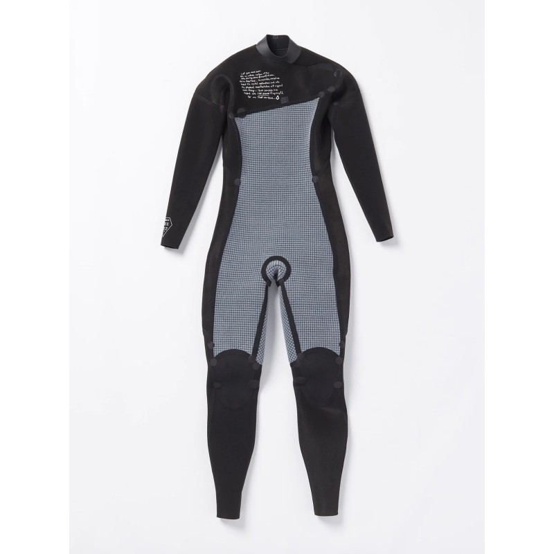 neoprene volcom femme  3/2mm zip avant - combi surf integrale