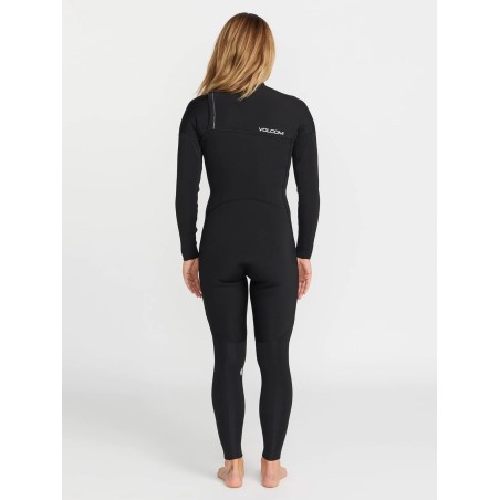 neoprene volcom femme  3/2mm zip avant - combi surf integrale