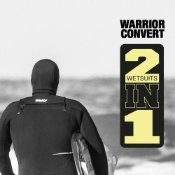 combinaison wetty 4/3mm warrior black zip avant 