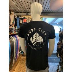 tshirt surf city lacanau grey short sleeves