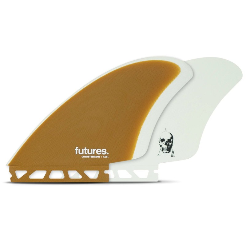 Dérives de Surf Futures Fin Christenson Keel Fiberglass Brown – Performance Rétro et Contrôle