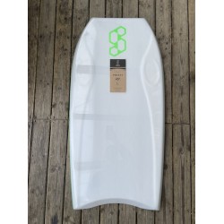 bodyboard 43" science pocket tech crescent white fluro green