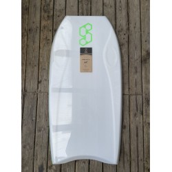 bodyboard 44" science pocket tech crescent white fluro green