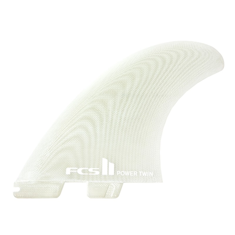 derives surf FCS II Power Twin PG Clear Retail Fins