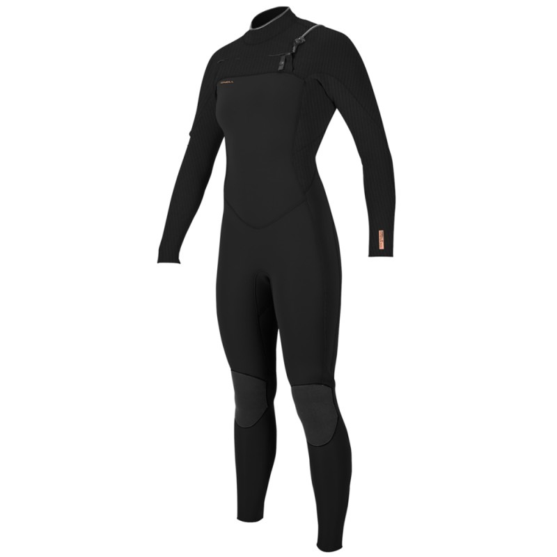 Oneill wms Hyperfreak 3/2+ zip avant black - combi surf integrale