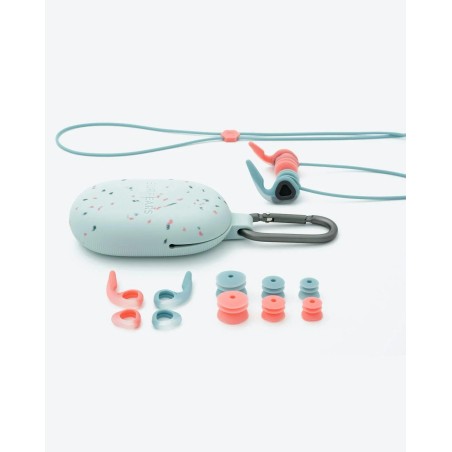 Bouchons d’Oreilles SurfEars 4.0 Coral/Sky – Protection Auditive Haut de Gamme pour Surfeurs