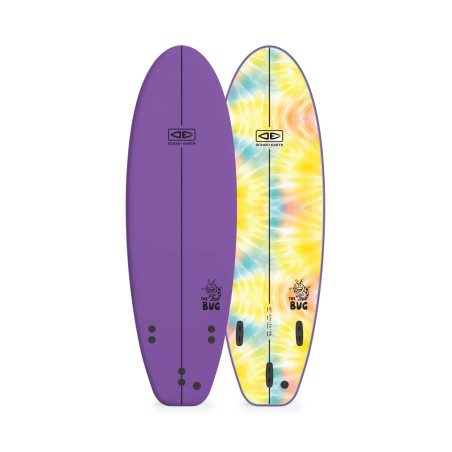 Planche de Surf 6'0 Ocean & Earth The Bug Purple – Apprentissage Ludique & Sécurisé