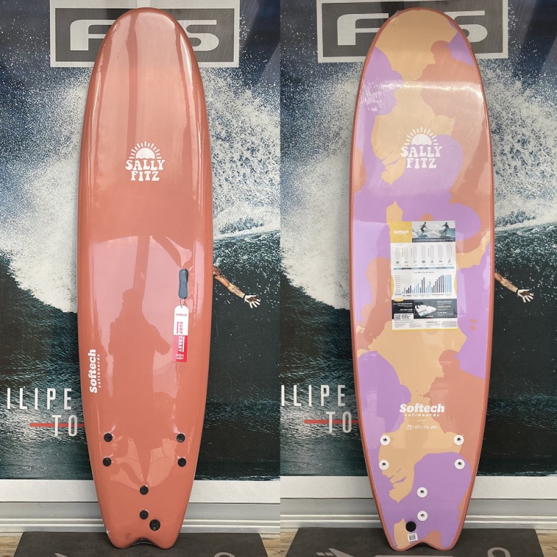 Planche de Surf Softech Sally Fitz 7'0" Ginger Biscuit – Funboard Mousse Performant & Sécurisant