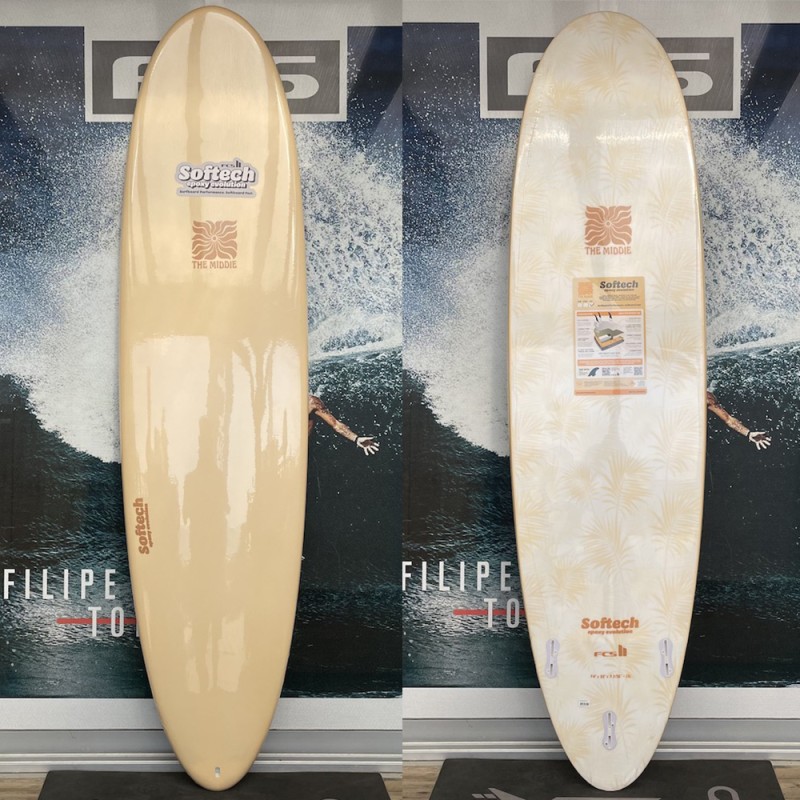 Planche de Surf Softech Middie 7'4" Butter Palms – Mid-Length Mousse Epoxy Polyvalente