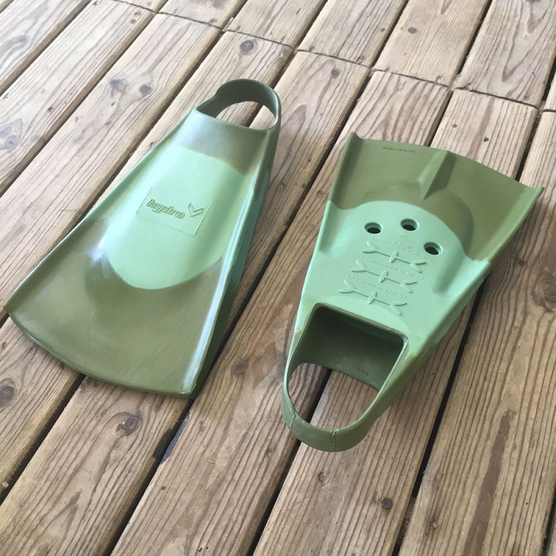 palmes bodyboard hydro fin green olive