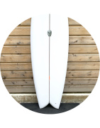 Stock surboards fish et twin fins Lost Mayhem, Pukas, Christenson Surf City surfshop at Lacanau